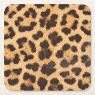 Leopard-Pelzmuster Rechteckiger Pappuntersetzer