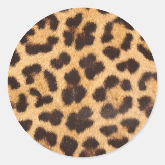 Leopard-Pelzmuster Runder Aufkleber