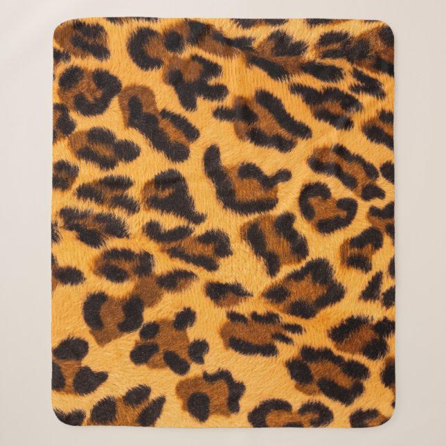 Leopard-Pelzmuster Sherpadecke (Vorderseite)