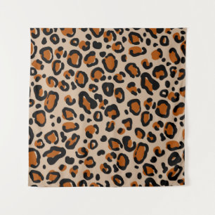 Leopard-Pelzmuster Wandteppich