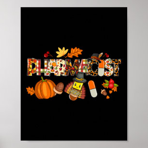 Leopard Pilgrim Hat Fall Erntedank G Poster
