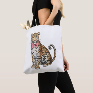 Leopard Pink Coquette Bow Girly Sublimation Art Tasche