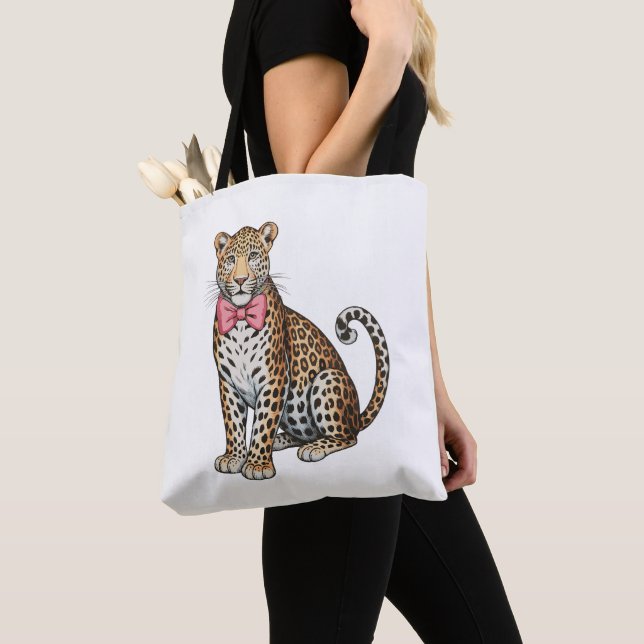 Leopard Pink Coquette Bow Girly Sublimation Art Tasche (Von Nahem)