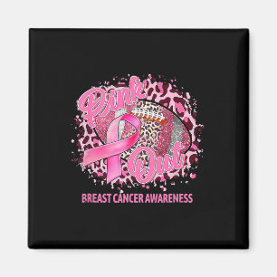 Leopard Pink Out Footbyll bekämpfen Brustkrebs Awa Magnet