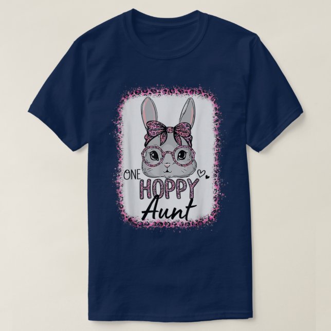 Leopard Pink Sonnenbrille Ostersonne  T-Shirt (Design vorne)