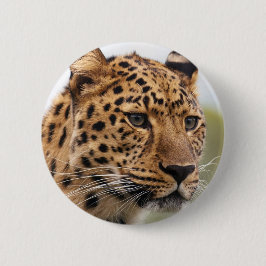Leopard Portrait Button