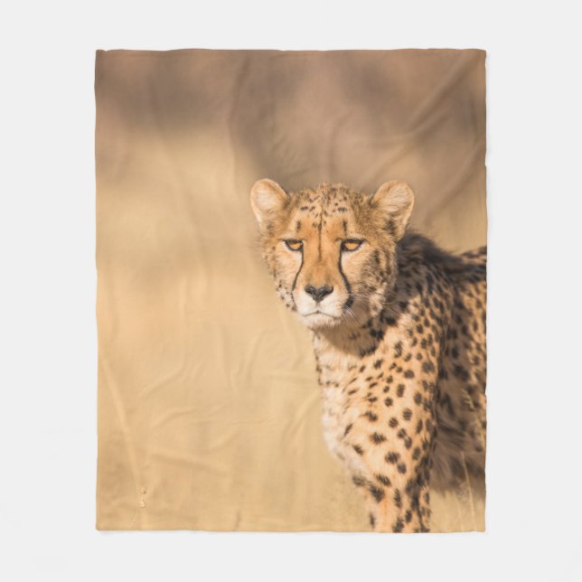 LEOPARD PORTRAIT FLEECEDECKE (Vorderseite)