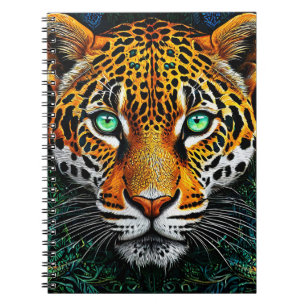 Leopard-Portrait Notizblock