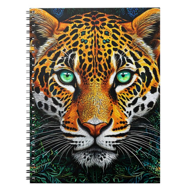 Leopard-Portrait Notizblock (Vorderseite)
