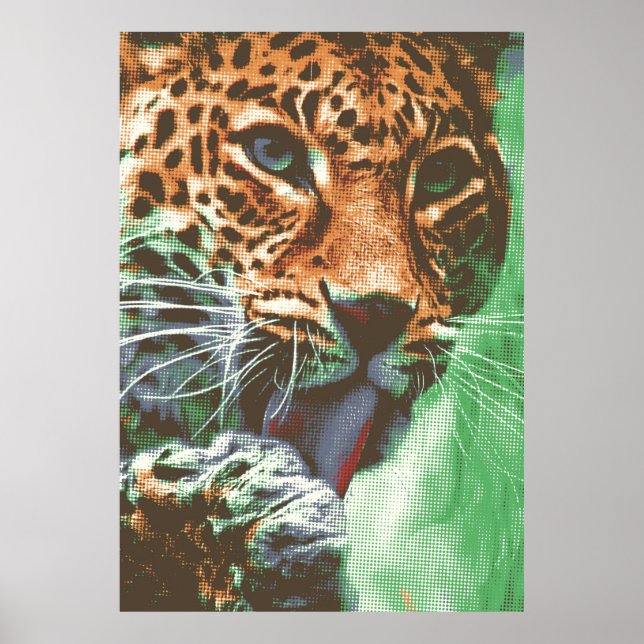 Leopard Portrait Poster (Vorne)