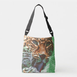Leopard Portrait Tasche Greenery
