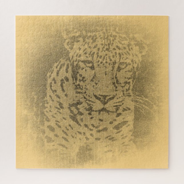 Leopard Portrait Vintage (Vertikal)