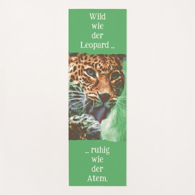 Leopard Portrait Yogamatte (Vorderseite)