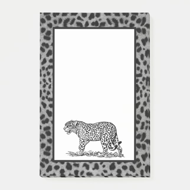 Leopard Post-it Klebezettel (Vorderseite)