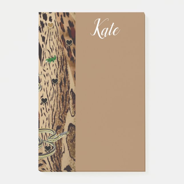 Leopard Post-it Klebezettel (Vorderseite)