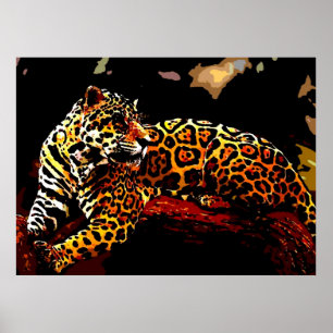 Leopard Poster Print - Wilde Katzen Plakate Prints