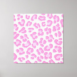 Leopard Preppy Pink Line Leinwanddruck