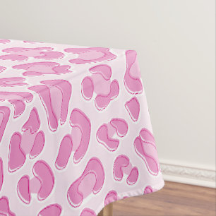 Leopard Preppy Pink Line - Rezept Poster Tischdecke