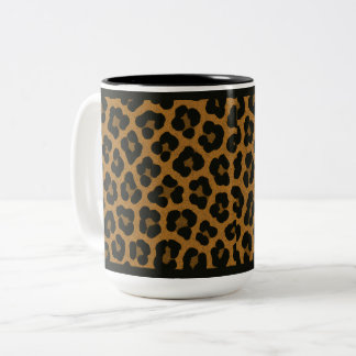 "LEOPARD PRINT" - 15 OZ. COFFEE MUG ZWEIFARBIGE TASSE