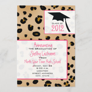 Leopard Print 2012 Graduation Ankündigung
