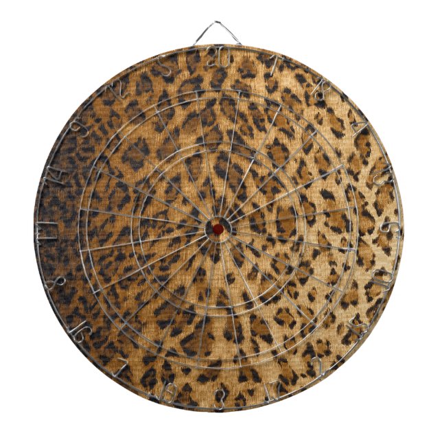 Leopard Print A monogram Initialen Dartscheibe (vorne)