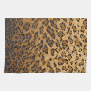 Leopard Print A monogram Initialen Geschirrtuch