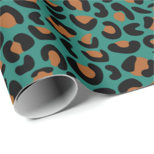 Leopard Print Abschluss Geschenk dunkelgrün nahtlo Geschenkpapier