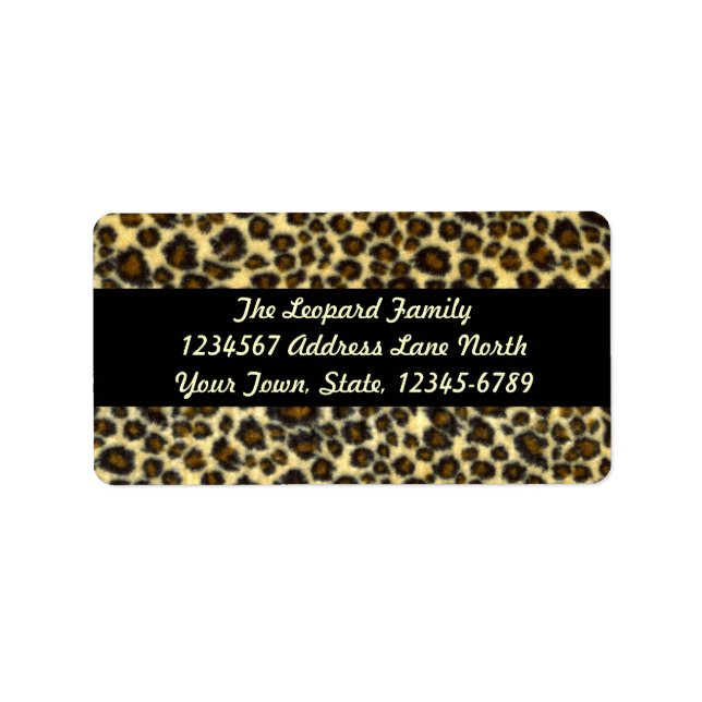 Leopard Print Address Labels Adressaufkleber (Vorne)