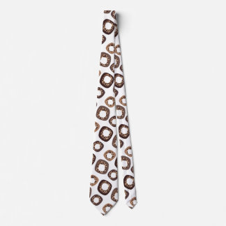 Leopard Print and Donut Pattern Tie Krawatte