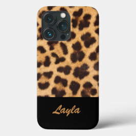 Leopard Print Animal Futter Personalisierter Name Case-Mate iPhone Hülle