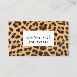 Leopard Print Animal Muster Custom Personalisiert Visitenkarte