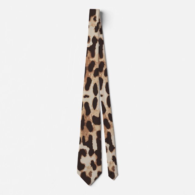 Leopard Print Animal Muster Krawatte (Vorderseite)
