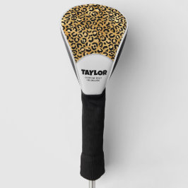 Leopard Print Animal Muster Personalisiert Text Golf Headcover