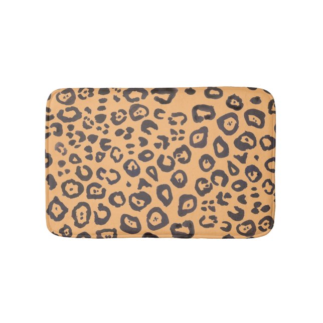 Leopard Print Animal Mustergemälde Badematte (Vorderseite)