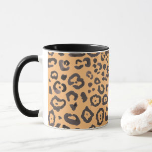 Leopard Print Animal Mustergemälde Tasse