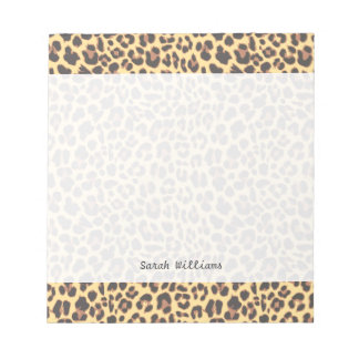 Leopard Print Animal Skin Muster Notizblock