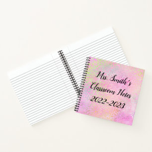 Leopard Print Back to School Monogram Notebook Notizbuch