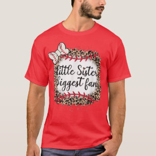Leopard Print Baseball Little Sister Größter Lüfte T-Shirt
