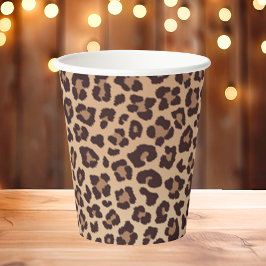 Leopard Print Birthday Pappbecher