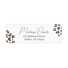 Leopard Print Birthday Rücksendeadresse