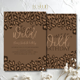 Leopard Print Birthday Stilvolles Animal Print Par Einladung