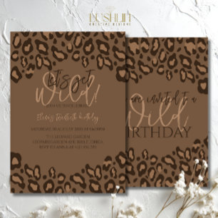 Leopard Print Birthday Stilvolles Animal Print Par Einladung