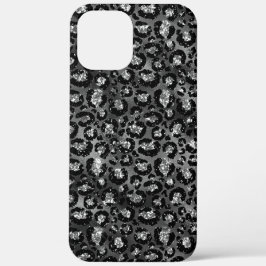 Leopard Print Black and Silver Gray Case-Mate iPhone Hülle