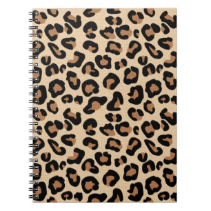 Leopard Print, Black, Brown, Rust und Tan Notizblock