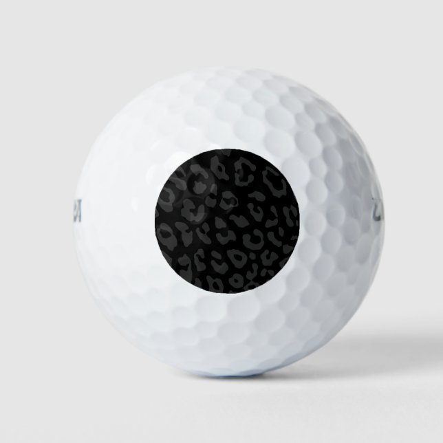 Leopard Print Black Golfball (Vorderseite)