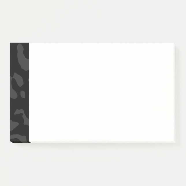 Leopard Print Black Post-it Klebezettel (Vorderseite)
