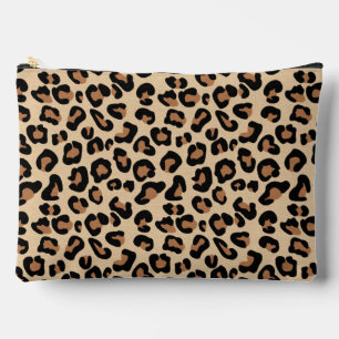 Leopard Print, Black, Rust und Tan Zubehörtasche