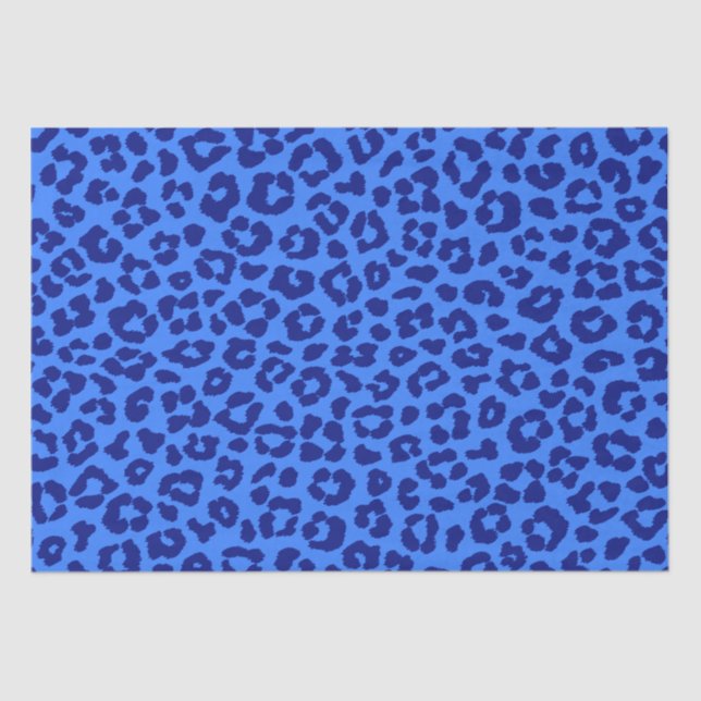 Leopard Print-Blue- Seidenpapier (Vorderseite)