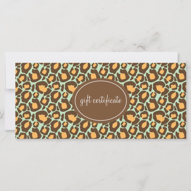 Leopard Print Boutique Style Geschenkgutscheine (Vorderseite)