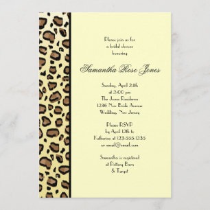 Leopard Print Bridal Dusche Einladung  Streifen